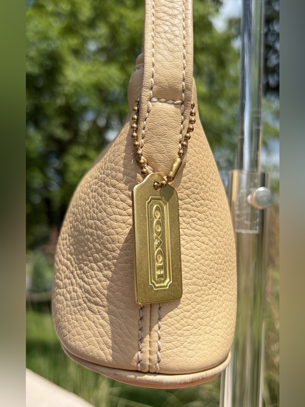 Vintage COACH Sonoma Small Zip Cream Leather Crossbody Bag 4918 EUC - Picture 10 of 17